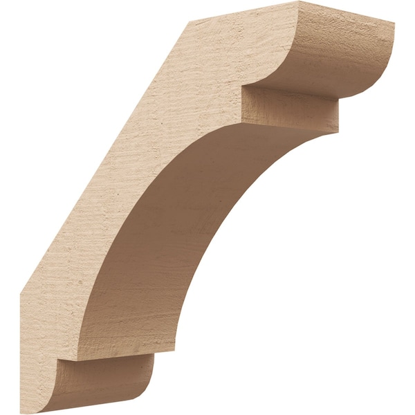 Ekena Millwork 5-inch W x 14-inch D x 14-inch H Olympic Rough Cedar Woodgrain TimberThane Knee Brace, Primed BRCUR05X14X14OLYRCPR - main